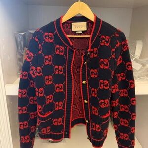 Gucci Red and Black Blazer